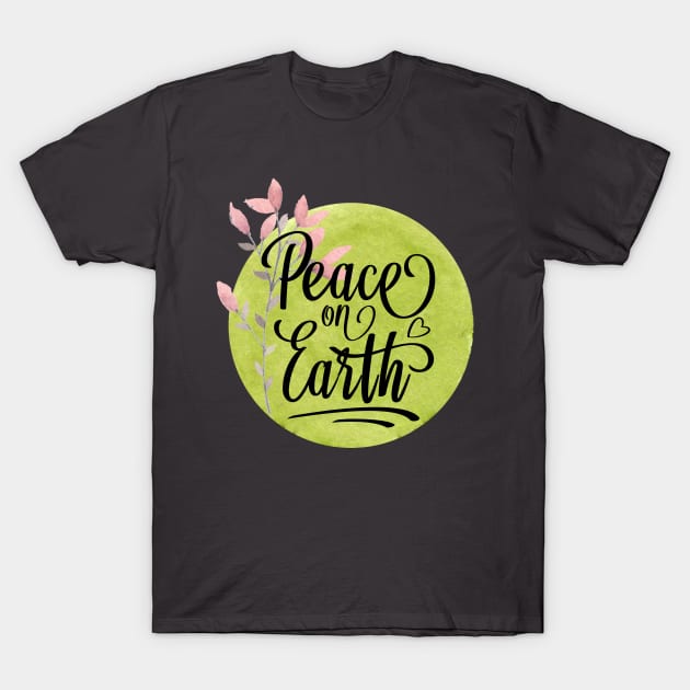 Peace On Earth T-Shirt by Unelmoija